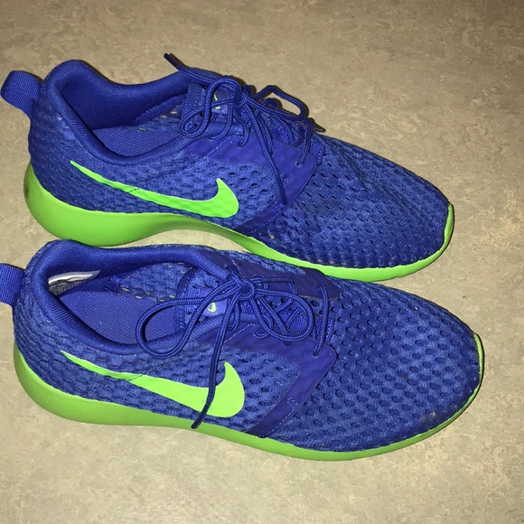 Nike Shoes - Blue/Green Mesh Nike Roshes